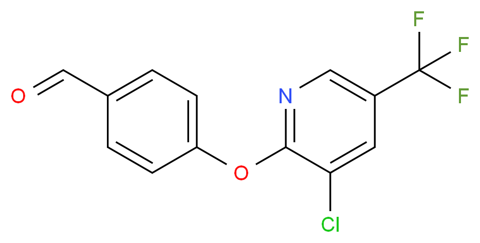 4-{[3-Chloro-5-(trifluoromethyl)-2-pyridinyl]-oxy}benzenecarbaldehyde_分子结构_CAS_)