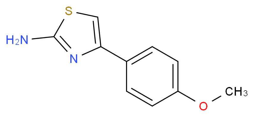 2-Amino-4-(4-methoxyphenyl)-1,3-thiazole_分子结构_CAS_2104-04-3)