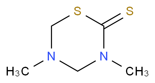 3,5-dimethyl-1,3,5-thiadiazinane-2-thione_分子结构_CAS_533-74-4