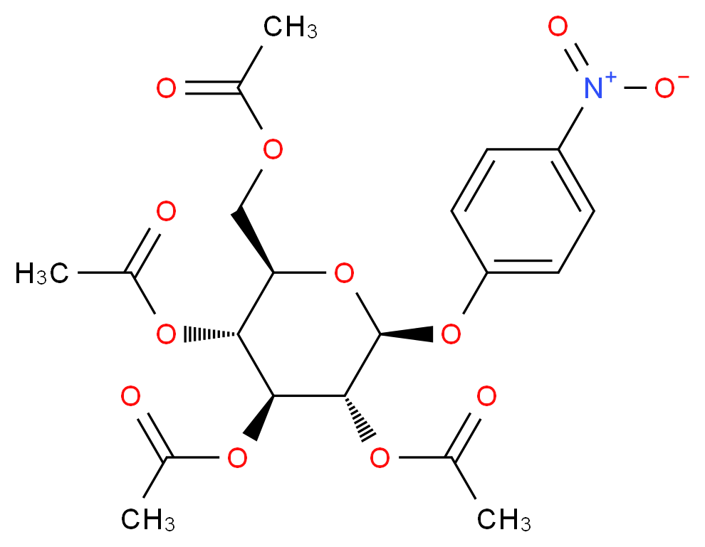 p-Nitrophenyl-2,3,4,6-Tetra-O-acetyl-β-D-glucopyranoside _分子结构_CAS_5987-78-0)
