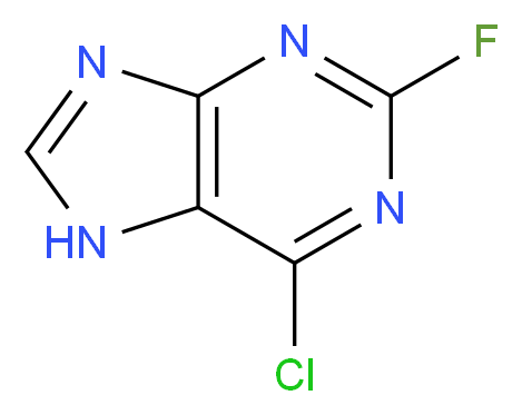 6-chloro-2-fluoropurine_分子结构_CAS_1651-29-2