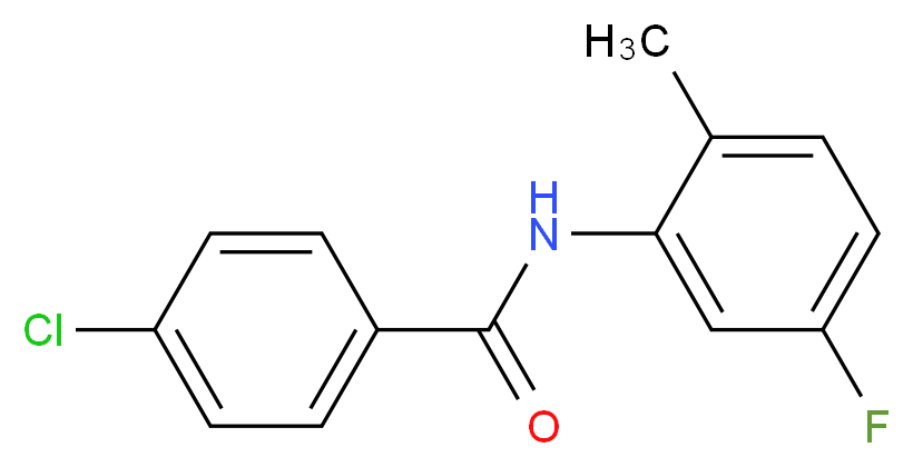 4-Chloro-N-(5-fluoro-2-methylphenyl)benzamide_分子结构_CAS_528835-13-4)