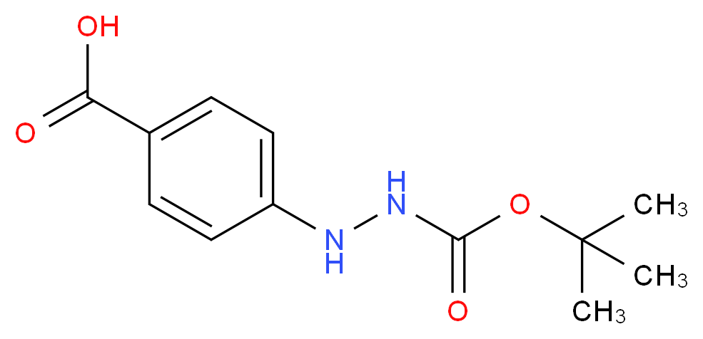 4-({[(tert-butoxy)carbonyl]amino}amino)benzoic acid_分子结构_CAS_96736-00-4