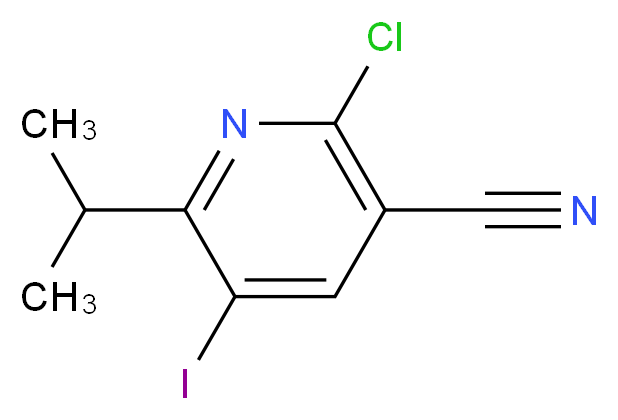 2-Chloro-5-iodo-6-isopropylnicotinonitrile_分子结构_CAS_)