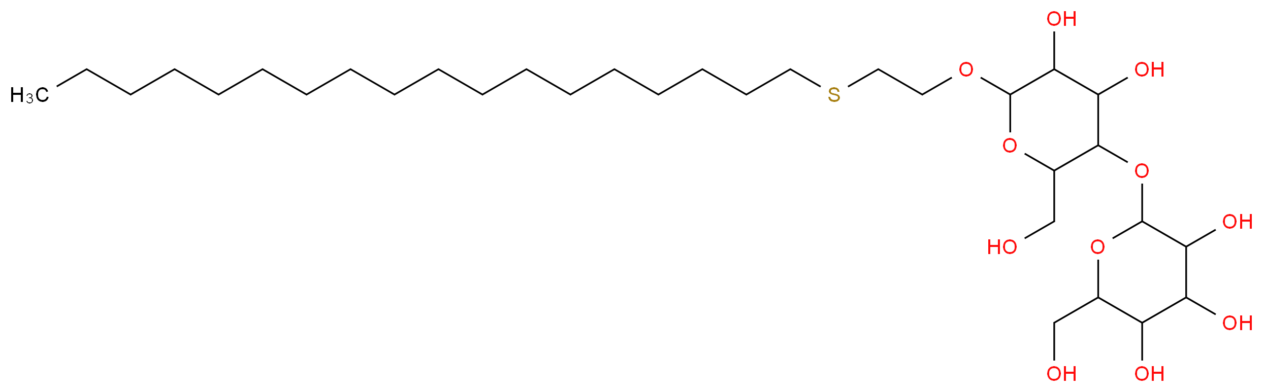 Octadecylthioethyl 4-O-α-D-galactopyranosyl-β-D-galactopyranoside_分子结构_CAS_87019-34-9)