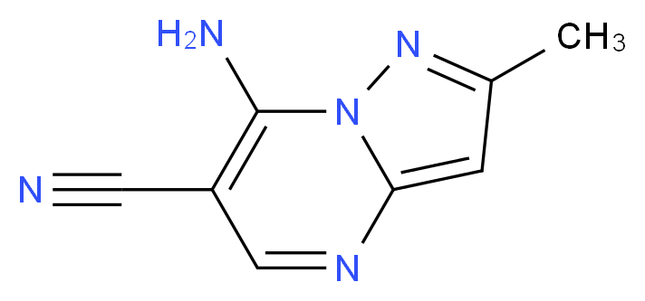 7-amino-2-methylpyrazolo[1,5-a]pyrimidine-6-carbonitrile_分子结构_CAS_255389-59-4