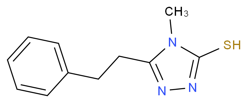 4-Methyl-5-(2-phenylethyl)-4H-1,2,4-triazole-3-thiol_分子结构_CAS_663181-83-7)