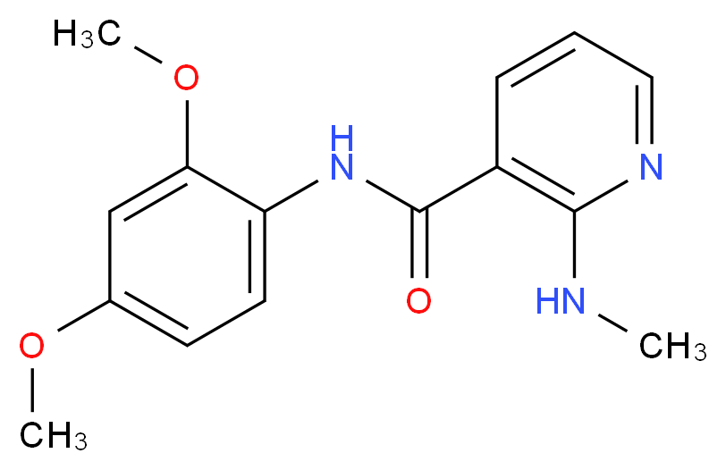 N-(2,4-dimethoxyphenyl)-2-(methylamino)nicotinamide_分子结构_CAS_)