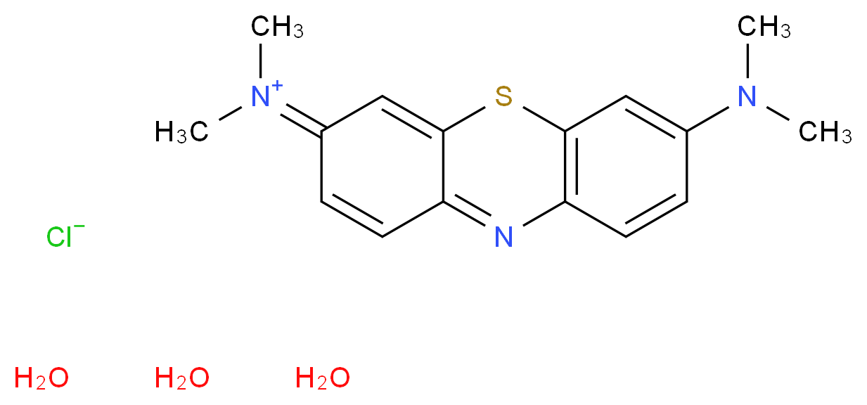 7-(dimethylamino)-N,N-dimethyl-3H-phenothiazin-3-iminium trihydrate chloride_分子结构_CAS_7220-79-3