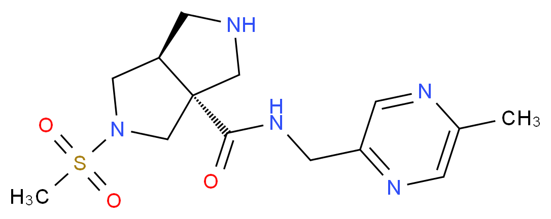 (3aR*,6aR*)-N-[(5-methylpyrazin-2-yl)methyl]-2-(methylsulfonyl)hexahydropyrrolo[3,4-c]pyrrole-3a(1H)-carboxamide_分子结构_CAS_)