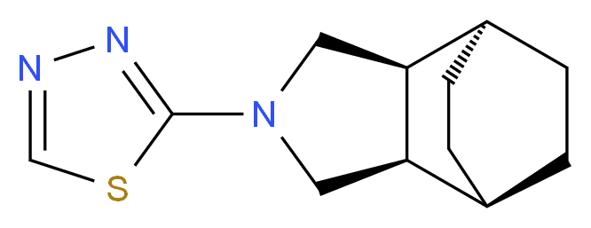 (1R*,2R*,6S*,7S*)-4-(1,3,4-thiadiazol-2-yl)-4-azatricyclo[5.2.2.0~2,6~]undecane_分子结构_CAS_)
