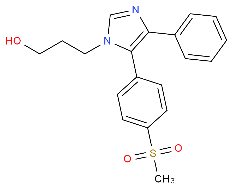 3-{5-[4-(methylsulfonyl)phenyl]-4-phenyl-1H-imidazol-1-yl}propan-1-ol_分子结构_CAS_)