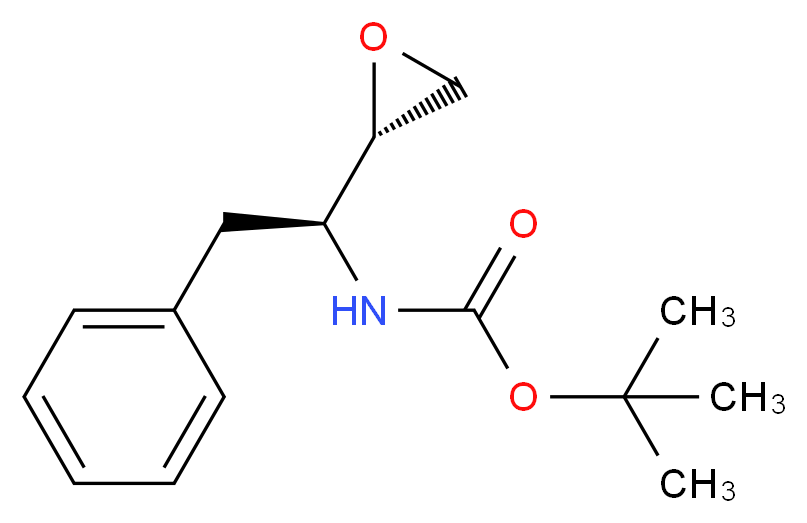 tert-butyl N-[(1S)-1-[(2S)-oxiran-2-yl]-2-phenylethyl]carbamate_分子结构_CAS_98737-29-2