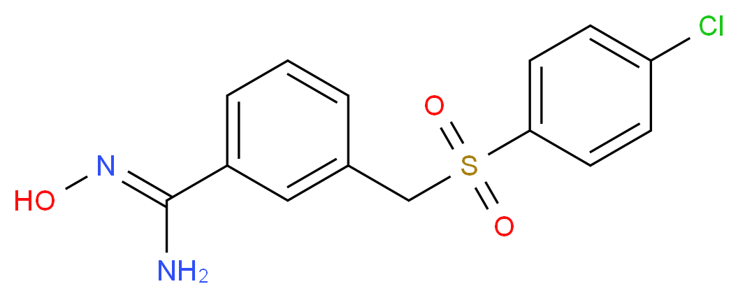 3-[4-(氯苯基磺酰基)甲基]苄胺肟_分子结构_CAS_583059-52-3)