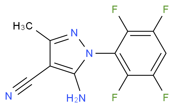 5-Amino-3-methyl-1-(2,3,5,6-tetrafluorophenyl)-1H-pyrazole-4-carbonitrile_分子结构_CAS_1072944-90-1)