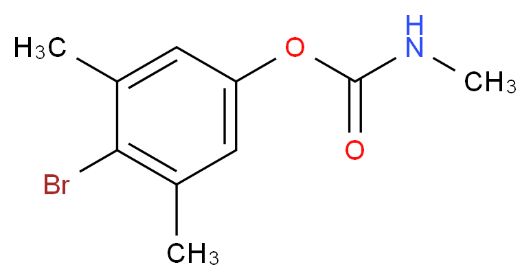 4-溴-3,5-二甲苯基-N-甲基氨基甲酸酯_分子结构_CAS_672-99-1)