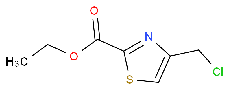 ethyl 4-(chloromethyl)-1,3-thiazole-2-carboxylate_分子结构_CAS_100960-16-5