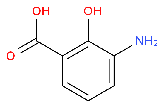 3-Amino-2-hydroxybenzoic acid 97%_分子结构_CAS_570-23-0)