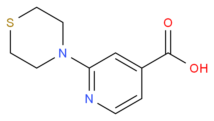 2-(thiomorpholin-4-yl)pyridine-4-carboxylic acid_分子结构_CAS_884507-29-3