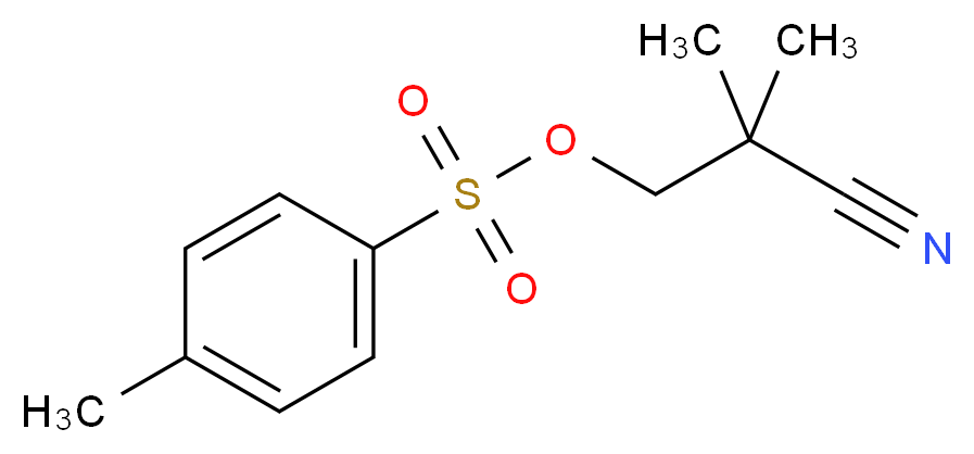 2,2-dimethyl-3-[(4-methylbenzenesulfonyl)oxy]propanenitrile_分子结构_CAS_157736-55-5