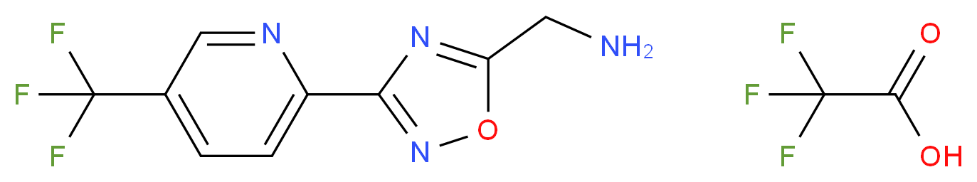 C-[3-(5'-(Trifluoromethyl)pyridin-2'-yl)-[1,2,4] oxadiazol-5-yl]--methylammonium trifluoroacetate_分子结构_CAS_)
