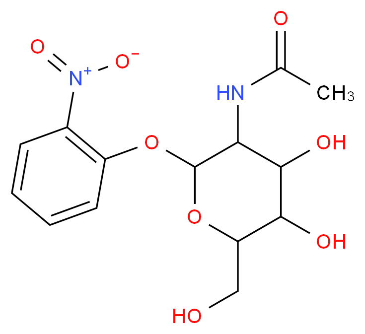 N-[4,5-dihydroxy-6-(hydroxymethyl)-2-(2-nitrophenoxy)oxan-3-yl]acetamide_分子结构_CAS_10139-01-2