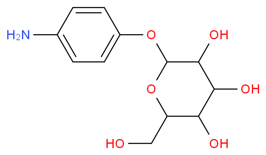 2-(4-aminophenoxy)-6-(hydroxymethyl)oxane-3,4,5-triol_分子结构_CAS_5094-33-7