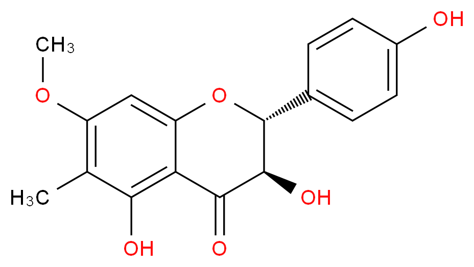 6-Methyl-7-O-methylaromadendrin_分子结构_CAS_852385-13-8)