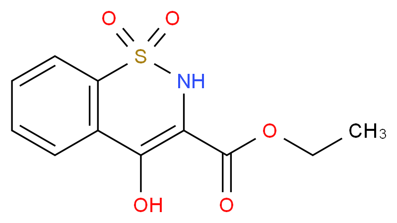 ethyl 4-hydroxy-1,1-dioxo-2H-1λ<sup>6</sup>,2-benzothiazine-3-carboxylate_分子结构_CAS_24683-21-4