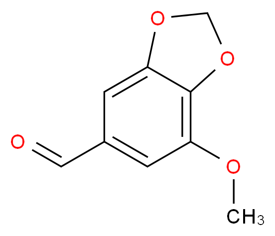 7-Methoxy-benzo[1,3]dioxole-5-carbaldehyde_分子结构_CAS_)