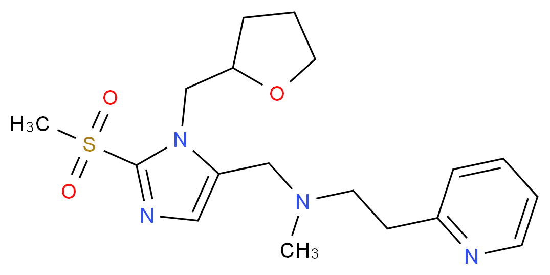 N-methyl-N-{[2-(methylsulfonyl)-1-(tetrahydro-2-furanylmethyl)-1H-imidazol-5-yl]methyl}-2-(2-pyridinyl)ethanamine_分子结构_CAS_)
