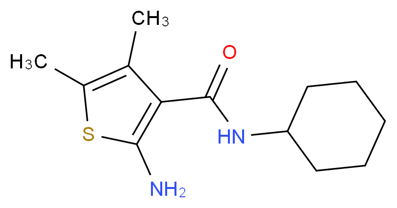 2-Amino-N-cyclohexyl-4,5-dimethylthiophene-3-carboxamide_分子结构_CAS_)