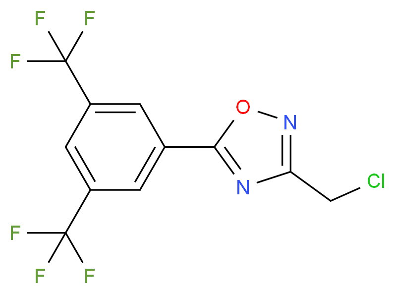 5-[3,5-bis(trifluoromethyl)phenyl]-3-(chloromethyl)-1,2,4-oxadiazole_分子结构_CAS_287198-14-5