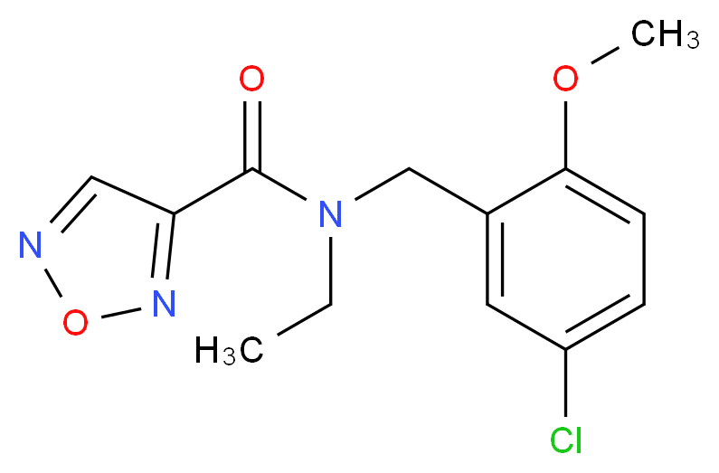 N-(5-chloro-2-methoxybenzyl)-N-ethyl-1,2,5-oxadiazole-3-carboxamide_分子结构_CAS_)