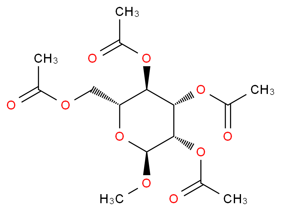 α-D-吡喃甘露糖苷 2,3,4,6-四乙酸甲酯_分子结构_CAS_5019-24-9)