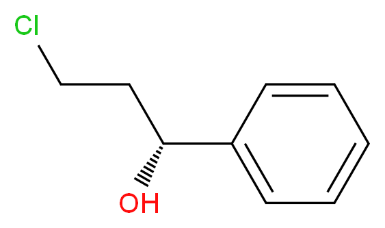 (R)-(+)-3-氯-1-苯基-1-丙醇_分子结构_CAS_100306-33-0)