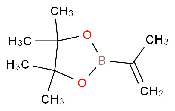 4,4,5,5-tetramethyl-2-(prop-1-en-2-yl)-1,3,2-dioxaborolane_分子结构_CAS_126726-62-3