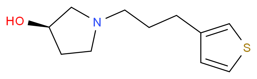 (3R)-1-[3-(3-thienyl)propyl]-3-pyrrolidinol_分子结构_CAS_)