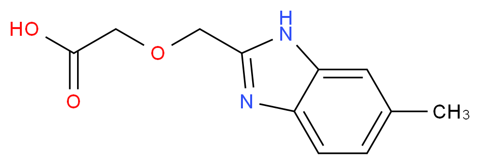 [(6-methyl-1H-benzimidazol-2-yl)methoxy]acetic acid_分子结构_CAS_876716-55-1)