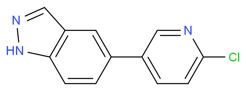 5-(6-CHLORO-PYRIDIN-3-YL)-1H-INDAZOLE_分子结构_CAS_885271-19-2)