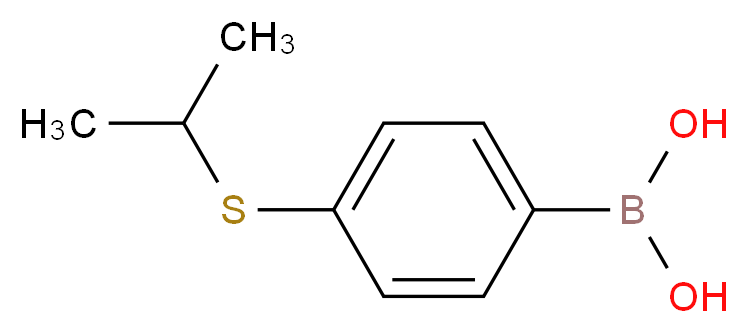 [4-(propan-2-ylsulfanyl)phenyl]boronic acid_分子结构_CAS_380427-38-3