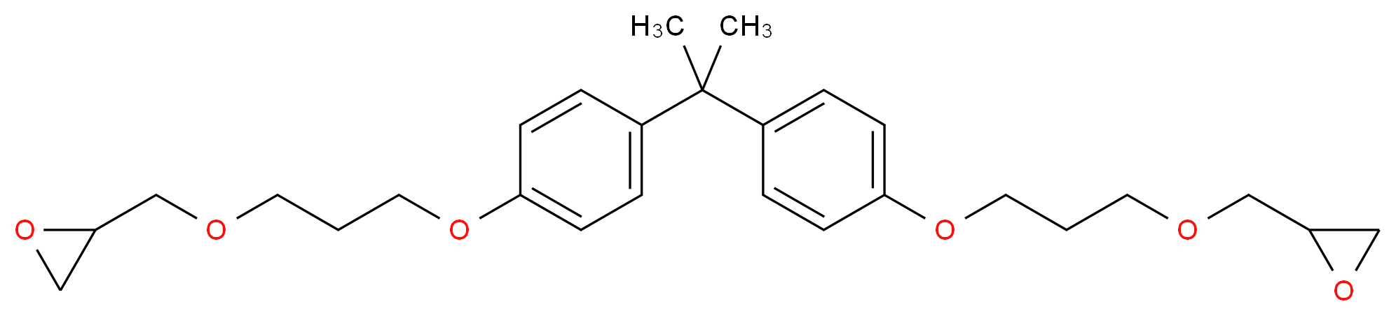 2-({3-[4-(2-{4-[3-(oxiran-2-ylmethoxy)propoxy]phenyl}propan-2-yl)phenoxy]propoxy}methyl)oxirane_分子结构_CAS_106100-55-4