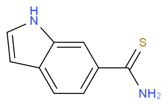 1H-INDOLE-6-CARBOTHIOIC ACID AMIDE_分子结构_CAS_885272-19-5)