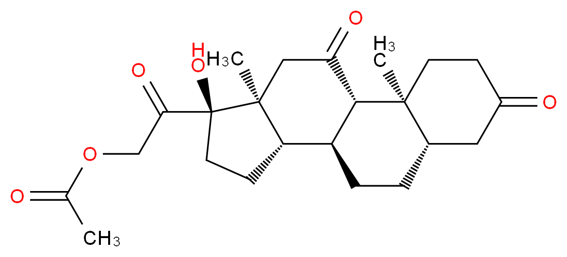 PREGNANE-17&alpha;,21-DIOL-3,11,20-TRIONE-21-ACETATE_分子结构_CAS_3751-02-8)