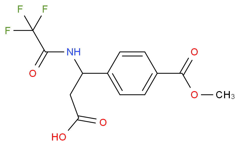 3-[4-(methoxycarbonyl)phenyl]-3-(trifluoroacetamido)propanoic acid_分子结构_CAS_886360-56-1