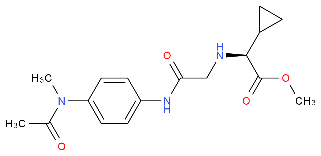 methyl (2S)-{[2-({4-[acetyl(methyl)amino]phenyl}amino)-2-oxoethyl]amino}(cyclopropyl)acetate_分子结构_CAS_)