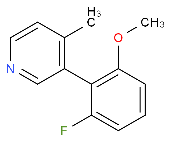 3-(2-fluoro-6-methoxyphenyl)-4-methylpyridine_分子结构_CAS_)