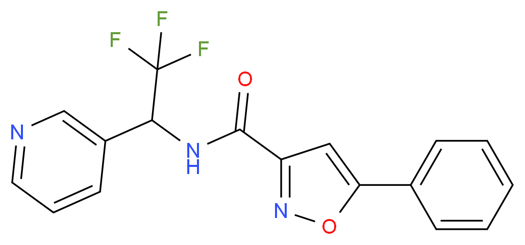 5-phenyl-N-[2,2,2-trifluoro-1-(3-pyridinyl)ethyl]-3-isoxazolecarboxamide_分子结构_CAS_)