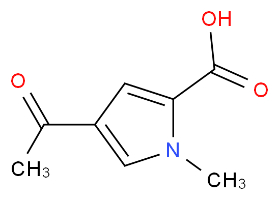 4-acetyl-1-methyl-1H-pyrrole-2-carboxylic acid_分子结构_CAS_339011-93-7