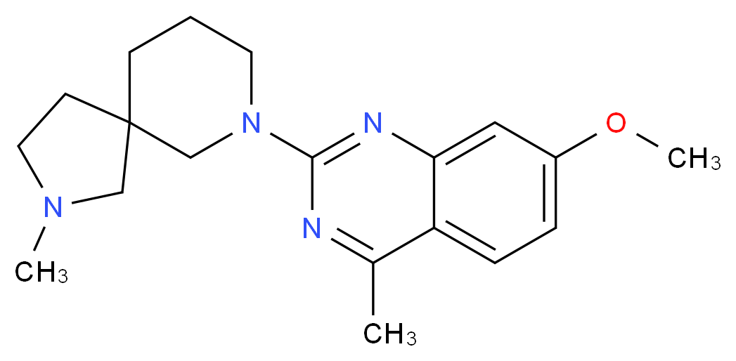 7-methoxy-4-methyl-2-(2-methyl-2,7-diazaspiro[4.5]dec-7-yl)quinazoline_分子结构_CAS_)